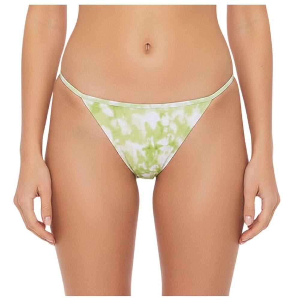 Faithfull the Brand Marseille Tie-Dye Bikini Bottoms Green Women Size Medium NWT